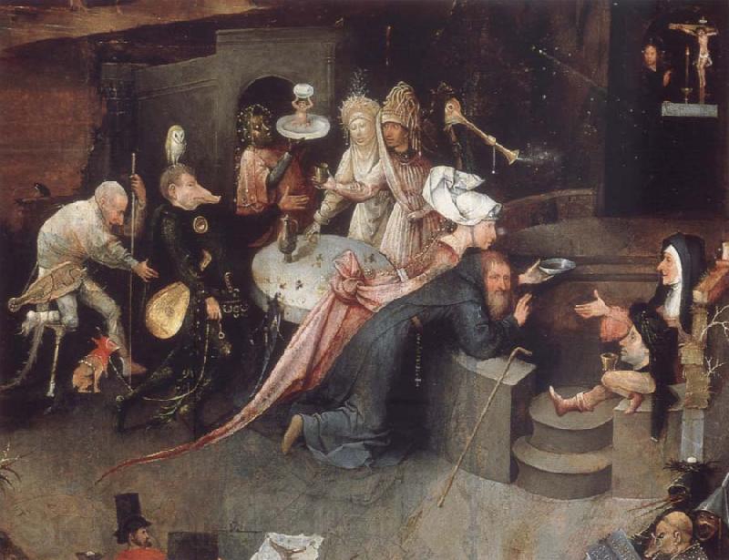 BOSCH, Hieronymus The temptation of the Bl Antonius Norge oil painting art